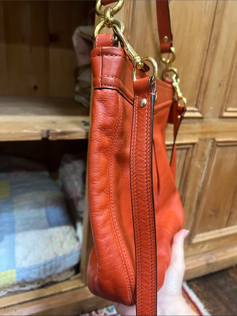 Coach F20114 Ashley Leather Hobo Bag
